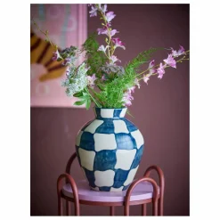 Vase Check en grès | Vases, Objets Déco